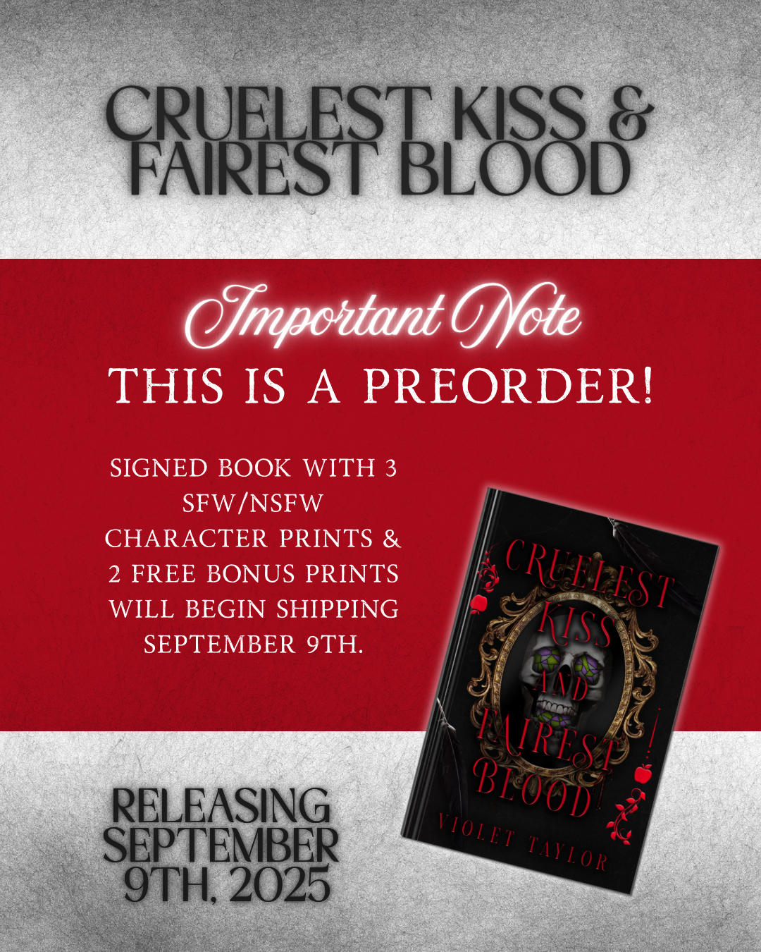 PREORDER-Cruelest Kiss and Fairest Blood BUNDLE (free prints)